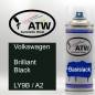 Preview: Volkswagen, Brilliant Black, LY9B / A2: 400ml Sprühdose, von ATW Autoteile West.